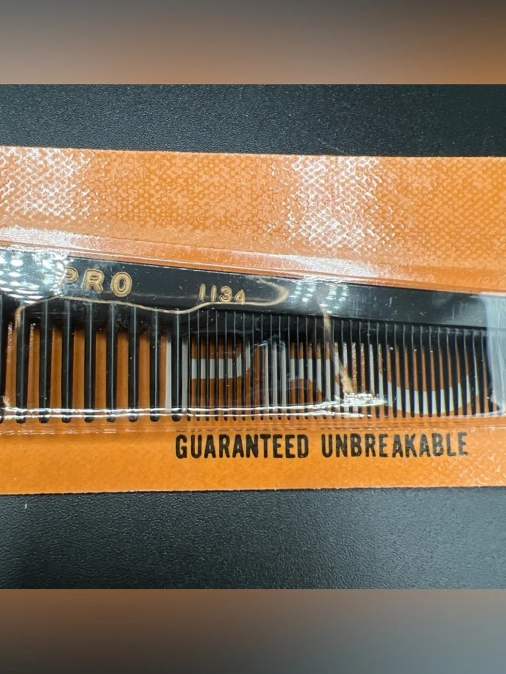 NOS Vintage Sealed Pro 1134 Unbreakable Comb 1960's 1970's